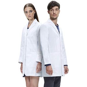 Dr. James Blouse de Laboratoire pour étudiants, pour Hommes et Femmes, Multiples Poches, Coupe ajustée (L (Hommes L/Femmes XL))