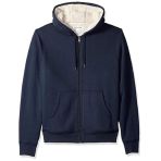 Amazon Essentials Women's Sherpa-Lined Fleece Zip-Up Hoodie, Navy Heather, XXL