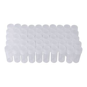 GLOGLOW 50 Pcs Petit Échantillon Bouteille, Conteneur de Bouteille d'Échantillon en Plastique Vide Récipient de Stockage de Qualité Médicale P...