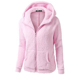 Susenstone Women's Fleece Zip-Up Hoodie - Fashion Tops