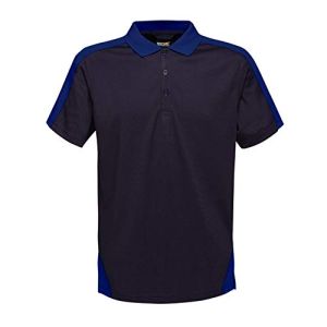 Regatta Polo Homme Évapuant Rapidement L'Humidité avec Col Boutonné Contrast T-Shirts/Polos/Vests Homme Navy/New Royal Taille L