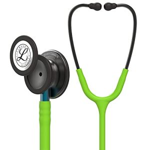 3M Littmann Classic III Monitoring Stethoscope, Lime Green Tubing, Smoke Edition, Blue Base, 69 cm, 5875