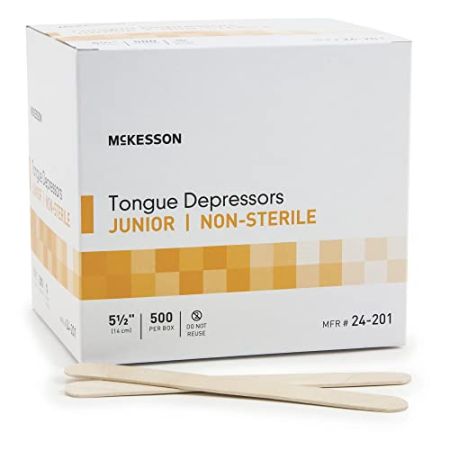 McKesson Non-Sterile Unflavored Tongue Depressor 24-201 1 Box of 500/Box