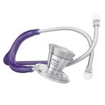 MDF Instruments ProCardial Lightweight Titanium Cardiology Stethoscope, Adult, Double Bell, Purple Tubing, 30-Year Warranty, Parts for Life...