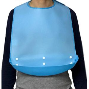 YYGMSS Waterproof Silicone Adult Bib with Removable Crumb Catcher