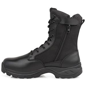 Ludey Bottes Ranger Homme Chaussure Militaire Avec Fermeture Éclair Latérale YKK Bottes Tactiques Homme Chaussures Commando Bottes de Combat 928