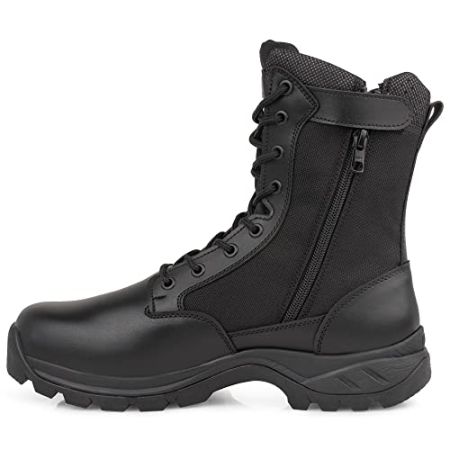 Ludey Men's Ranger Boots Military Shoes with YKK Side Zipper Tactical Boots Men's Commando Combat Boots 928