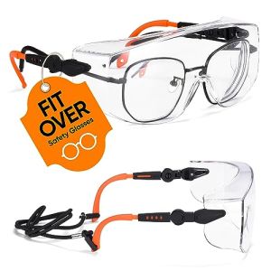 SAFEYEAR Work Glasses for Wearers - SG009, CE EN166 Certified, Anti-Fog and Scratch-Resistant UV 400 with Side Protection