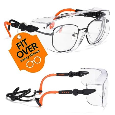 SAFEYEAR Work Glasses for Wearers - SG009, CE EN166 Certified, Anti-Fog and Scratch-Resistant UV 400 with Side Protection