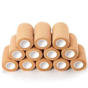 Cohesive Elastic Bandage 7.5cm x 450cm - 12 Rolls (Beige)