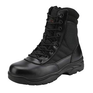 NORTIV 8 Bottes Hautes Militaires Chaussures de Randonnée Homme Bottine Hiver Durable Botte de Combat Tactique Noir Trooper Taille 41EU/8US