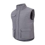 Velilla 205901 Padded Gilet with Multiple Pockets Gray Size L