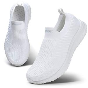 Hkr Sneakers Femme Athlétique Tennis Légères Chaussures de Running Sport Marche Casual Gym Jogging Sneakers Blanc 38EU