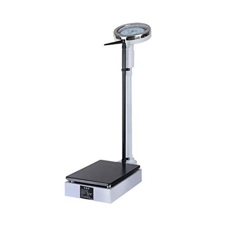 YSTC Balance Médicale Professionnelle, Pèse Personne Mécanique avec Toise, Balance Claire, Précision 120kg (260 LB) / 160kg (350 LB)