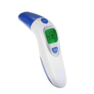 Thermomètre Frontal et Auriculaire Numérique Infrarouge Professionnel, Multifonction pour Bébé, Enfant et Adulte – Blanc & Bleu