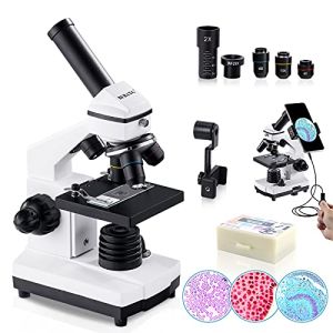 BEBANG 100X-2000X Microscope pour Enfants Adultes, Professionnel Biologique Microscope pour Etudiants Scolaire Laboratoire