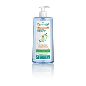 Puressentiel - Assainissant - Gel Antibactérien aux 3 Huiles Essentielles - Elimine 99,9% des bactéries et des virus - 975 ml