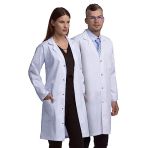 Lab Coat X Blouse de Laboratoire Professionnelle Unisexe pour Hommes et Femmes, Multiples Poches, Coupe Classique, Fermeture à Pressions (L)