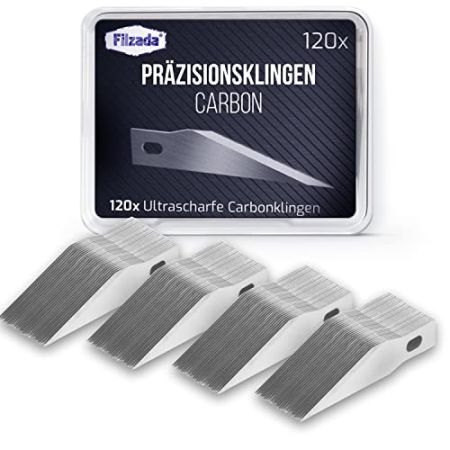 Filzada® 120 Lame Scalpel - Lames de Cutter de Précision | Lames de Couteau Modélisme | Lames de Rechange pour Bistouri - Lame Extra Tranchante