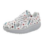 Showudesigns Infirmière Baskets Femmes Compensées Chaussure de Sport Gym Fitness Respirantes Mode Sneakers Minceur Chaussures Basses Plateforme