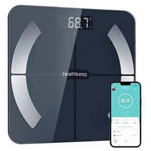 Healthkeep Pèse-Personne Connecté Bluetooth - 13 Données Corporelles, 180 kg