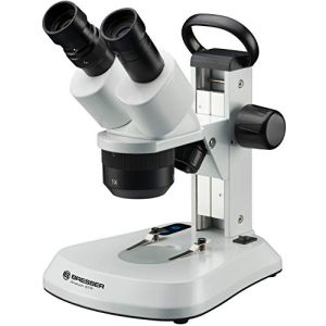 Bresser Microscope Analyth STR 10x – 40x Stéréo - Microscope à lumière et à lumière passante - Noir