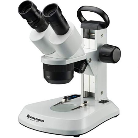 Bresser Analyth STR 10x – 40x Stereo Microscope - Light and Transmitted Light Microscope - Black