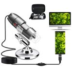 Cainda USB Digital Microscope 40x to 1000X with Metal Stand and Carrying Case