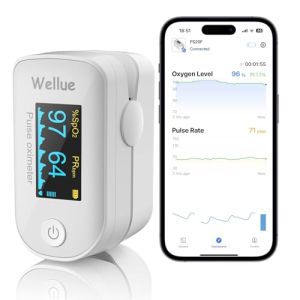 ViATOM Oxymètre de Pouls Bluetooth avec Rapport, Oxymètre de Doigt Saturometre, Moniteur de Fréquence Cardiaque avec Écran LED