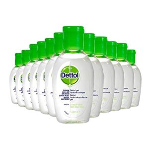 Dettol - Lot de 12 Gels Hydroalcooliques Mains - à l'Aloe Vera - 50ml