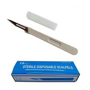 Scalpels 11 Jetables Stériles Medi-Cut pour Dermaplaning, Chirurgie, Anatomie de Laboratoire et Loisirs Créatifs