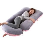 G-Shaped Pregnancy Pillow – Large Nursing Pillow with Washable Velvet Cover