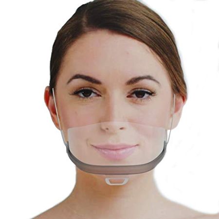 Urhome 10pcs Visière de Protection Réutilisable en Transparent - Couvre Bouche et Nez Facial - Protection Visage Anti-Salive Anti-Eclaboussure Fa...