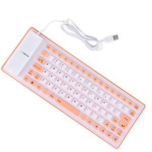 OSALADI 85 Touches Clavier en Silicone Pliable Étanche Ultra-Mince Clavier Silencieux USB Clavier Filaire pour Ordinateur Portable Ordinateur Portable