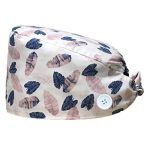 crazy bean Calot Chirurgien Unisexe Ajustable Casquette Femme Casquettes De Travail RéGlable Respirants Coton Bonnet ImpriméEs Chapeaux, Fleur, T...