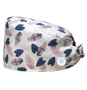 crazy bean Calot Chirurgien Unisexe Ajustable Casquette Femme Casquettes De Travail RéGlable Respirants Coton Bonnet ImpriméEs Chapeaux, Fleur, T...