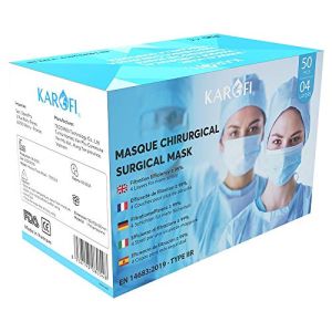 Karofi - Masques Chirurgicaux Type IIR Médical à 4 Couches