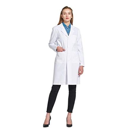 Icertag Blouse de laboratoire, Blouse de médecin, Blouse de médecin pour femme, Blouse blanche pour femme, Adaptée aux étudiants, Laboratoire s...