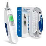 FORA IR20B Infrared Ear Thermometer with Bluetooth and 16 Unique Protective Caps