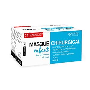 ORGAKIDDY Masque Chirurgical Enfant 50 Unités