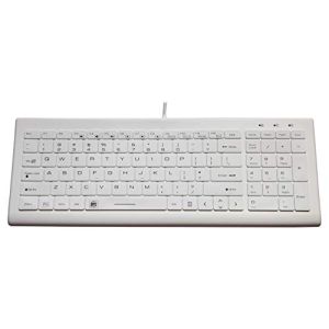 DSI Clavier Médical Désinfectable En Silicone Avec Rétroéclairage IP68 Blanc