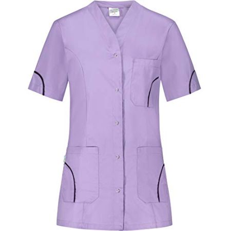 B-Well Silvia Blouse Femme Uniforme de Travail Manches Courtes Violet - X-Large