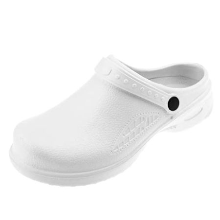 Milageto Homme et Femme ANTIDÉRAPANTES Industrie Alimentaire Restaurant Chaussures de Cuisine Chaussures de SÉCURITÉ, Blanc, 40