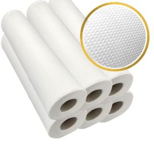 DSTOCK60 - DRAP EXAMEN GAUFRÉ - PURE OUATE BLANCHE - 60 X 35 CM - LE LOT DE 6 ROULEAUX