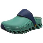 Scholl Evoflex - Zoccoli Unisex - Zoccoli sanitari con cinturino e plantare anatomico - Calzature Ospedaliere Verde - Antistatico e antiscivolo