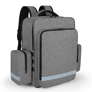 Trunab Sac à Dos Médical Emergency Gris, Sac Premier Soins pour Secouristes avec Poches Latérales Détachable et Fond Antidérapant