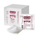 Medrull Compresses de gaze stériles 5 cm x 5 cm paquet de 100 pièces (20 packs x 5 Pcs) Tampons de gaze - Matériel de pansement - Premiers secours