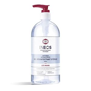 INEOS Hygienics - Gel Hydroalcoolique (500 ml) - Désinfectant pour les Mains - Qualité Hospitalière, Efficace contre 99,9% des Virus et des Bact...