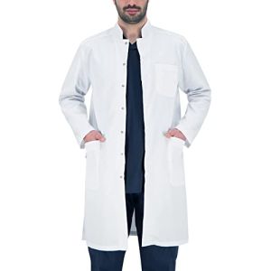 B-well Antonio Blouse Blanche Médicale Homme Blouse Blanche Medecin Blouse Blanche Professionnelle Qualité Polyester Coton avec Boutons-pression ...