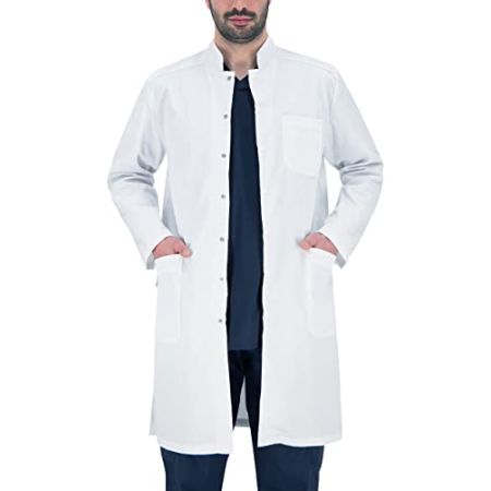 B-well Antonio Blouse Blanche Médicale Homme Blouse Blanche Medecin Blouse Blanche Professionnelle Qualité Polyester Coton avec Boutons-pression ...